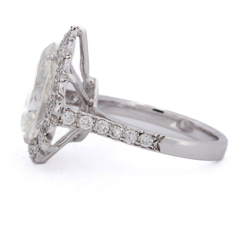 Bague 52 Bague goutte en or blanc 18 kt et diamants 58 Facettes AN390 (000719)