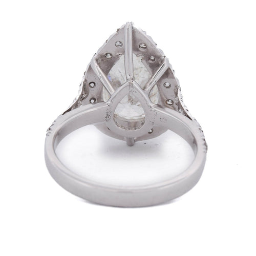 Bague 52 Bague goutte en or blanc 18 kt et diamants 58 Facettes AN390 (000719)
