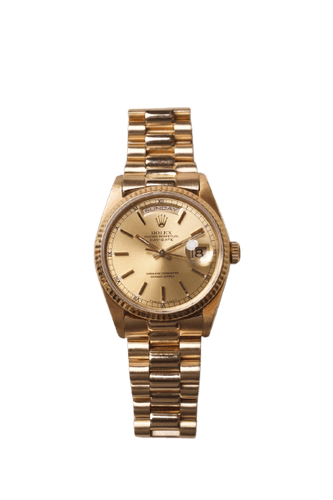 Montre Rolex Day-Date - Montre en or jaune 18 ct cadran champagne 58 Facettes MONTRE-025