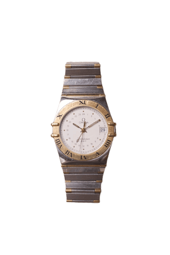 Montre Omega Constellation - Montre GMT en acier et or jaune 18K 58 Facettes MONTRE-026
