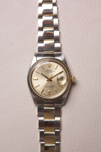 Montre Rolex - Montre Datejust 1601 en acier et or jaune 58 Facettes MONTRE-028