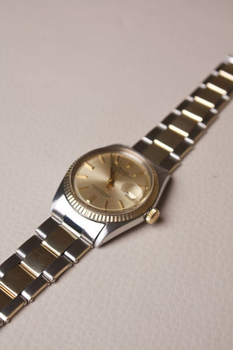 Montre Rolex - Montre Datejust 1601 en acier et or jaune 58 Facettes MONTRE-028