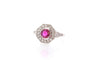 Bague 55 Bague Art déco rubis et diamants en platine 58 Facettes 25722