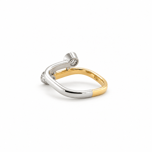 Bague 51 Toi & Moi - Bague en or jaune et platine avec diamants 58 Facettes 1.0000179/5
