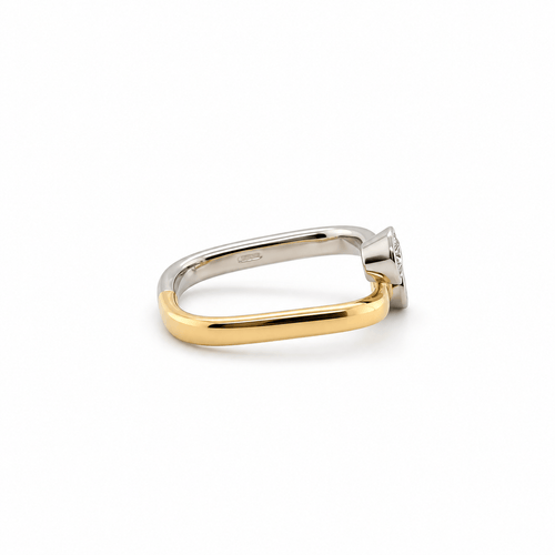 Bague 51 Toi & Moi - Bague en or jaune et platine avec diamants 58 Facettes 1.0000179/5