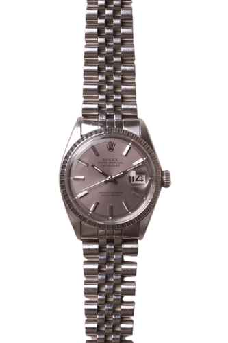 Montre Rolex Datejust - Montre 1603 en acier cadran lavande 58 Facettes MONTRE-029