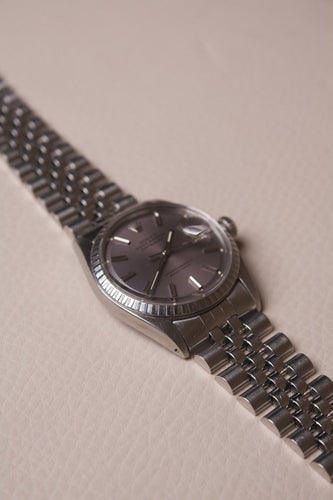 Montre Rolex Datejust - Montre 1603 en acier cadran lavande 58 Facettes MONTRE-029