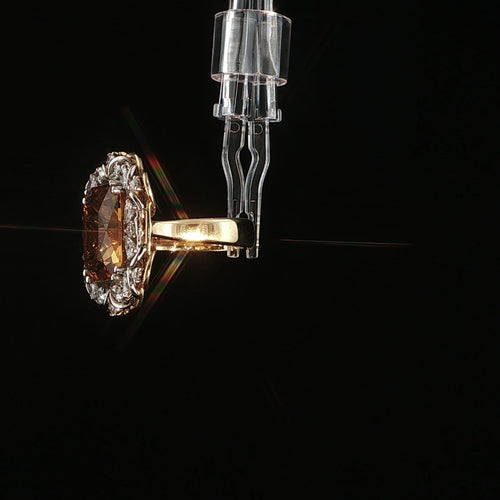 Bague Bague en or 18 carats, citrine 7,33 carats et diamants 1,08 carat 58 Facettes UN-1680