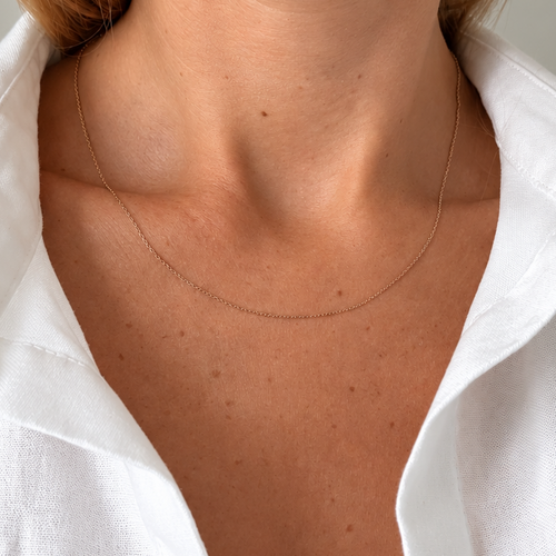 Collier Chaîne en or jaune 18 carats, maille forçat 58 Facettes