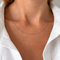 Collier Chaîne en or jaune 18 carats, maille forçat 58 Facettes