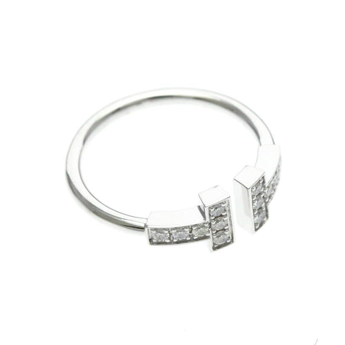 Tiffany & Co. T Wire - Or blanc 18 ct et diamants 58 Facettes o7wfgs429t