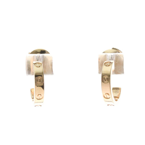 Boucles d'oreilles Cartier Love - Boucles d'oreilles créoles en or rose 58 Facettes mo8osf1qsc