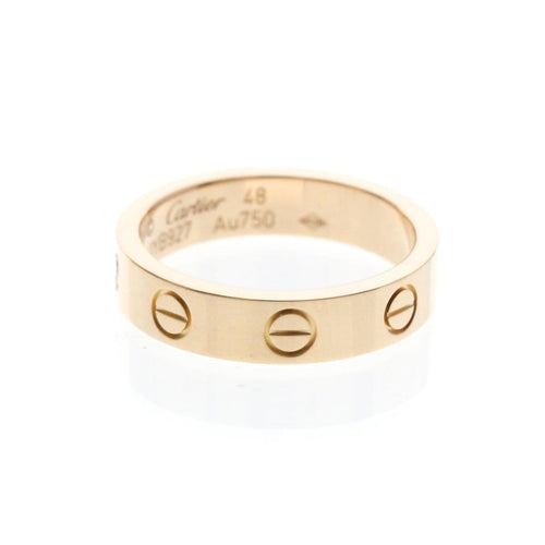 Cartier Love Wedding Band 1 Diamond 18K Rose Gold with Diamond 58 Facettes uichwjjso7