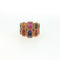 Bague Bague en or jaune 18 carats, saphirs multicolores 4,44 carats et diamants 58 Facettes UN-1668