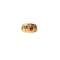 Bague bandeau années 1970 en or jaune, rubis et diamants