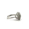 Bague 55 Bague cocktail rosette en or blanc et diamants 58 Facettes 50518