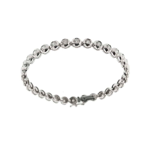 Bracelet Bracelet tennis en or blanc 18 ct et diamants 2,88 ct 58 Facettes 32422