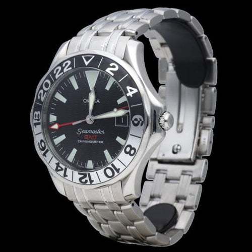 Montre Omega - Montre Seamaster Diver 300M GMT 50e anniversaire en acier 58 Facettes MT48211