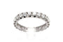 Bague 53 Alliance américaine en or blanc 18 carats et diamants 58 Facettes 24083