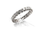 Bague 53 Alliance américaine en or blanc 18 carats et diamants 58 Facettes 24083