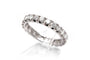 Bague 53 Alliance américaine en or blanc 18 carats et diamants 58 Facettes 24083