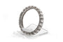 Bague 53 Alliance américaine en or blanc 18 carats et diamants 58 Facettes 24083