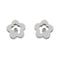 Boucles d'oreilles Boucles d’oreilles fleur - Puces en or blanc 18 ct et diamants 58 Facettes 27897
