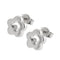 Boucles d'oreilles Boucles d’oreilles fleur - Puces en or blanc 18 ct et diamants 58 Facettes 27897