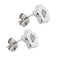 Boucles d'oreilles Boucles d’oreilles fleur - Puces en or blanc 18 ct et diamants 58 Facettes 27897