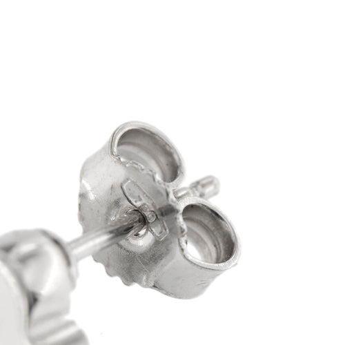 Boucles d'oreilles Boucles d’oreilles fleur - Puces en or blanc 18 ct et diamants 58 Facettes 27897
