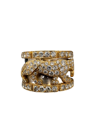 Cartier Mahango Panthère - Bague en or jaune et diamants