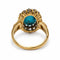 Bague 43 Bague marguerite ancienne en or jaune, diamants et turquoise 58 Facettes 1428