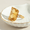Bague 57 Bague en or jaune 750 avec citrine 58 Facettes HJ062616