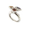 Bague Bague en or blanc 18 ct avec diamants et pierres précieuses 58 Facettes 34070
