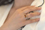 Bague 54 Bague en platine à topaze naturelle 8,24 ct et diamants 58 Facettes 26070-25649c