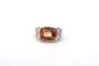 Bague 54 Bague en platine à topaze naturelle 8,24 ct et diamants 58 Facettes 26070-25649c
