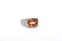 Bague 54 Bague en platine à topaze naturelle 8,24 ct et diamants 58 Facettes 26070-25649c