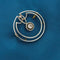 Broche Broche Art déco en or jaune et blanc 18 ct avec diamants 58 Facettes 35599