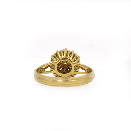 Bague 56 Bague marguerite en or jaune et diamants 58 Facettes 260138R