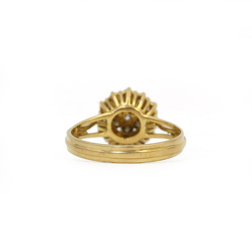 Bague 56 Bague marguerite en or jaune et diamants 58 Facettes 260138R