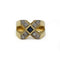 Bague 51.5 Bague chevalière en or jaune et blanc, diamants et saphir 58 Facettes 260126R