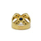 Bague 51.5 Bague chevalière en or jaune et blanc, diamants et saphir 58 Facettes 260126R
