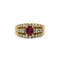 Bague 51 Bague en or jaune, diamants et rubis 58 Facettes 260101R