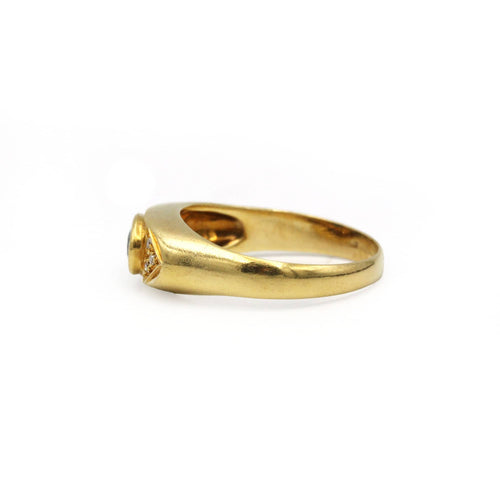 Bague 53.5 Bague en or jaune, saphir et diamants 58 Facettes 260071R