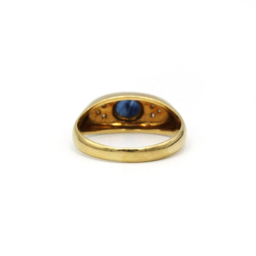 Bague 53.5 Bague en or jaune, saphir et diamants 58 Facettes 260071R