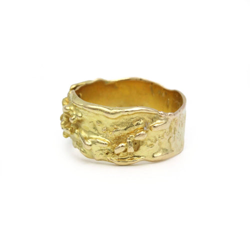 Bague 61 Roland Schad - Bague bandeau en or jaune et diamants 58 Facettes 260070R