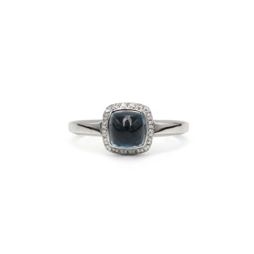 Bague 54 FRED Pain de Sucre - Bague en or blanc, topaze et diamants 58 Facettes 260059R