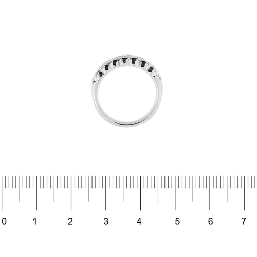 Bague 55 Bague rivière en or blanc 18 ct avec diamants 1,19 ct 58 Facettes 33658