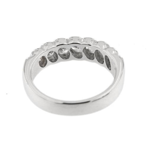 Bague 55 Bague rivière en or blanc 18 ct avec diamants 1,19 ct 58 Facettes 33658