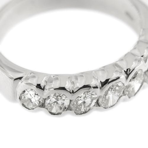 Bague 55 Bague rivière en or blanc 18 ct avec diamants 1,19 ct 58 Facettes 33658
